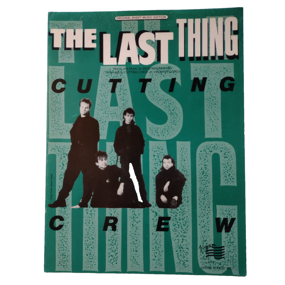 Cutting Crew The Last Thing Sheet Music 1989 Rock Pop Eede Macmichael Vintage